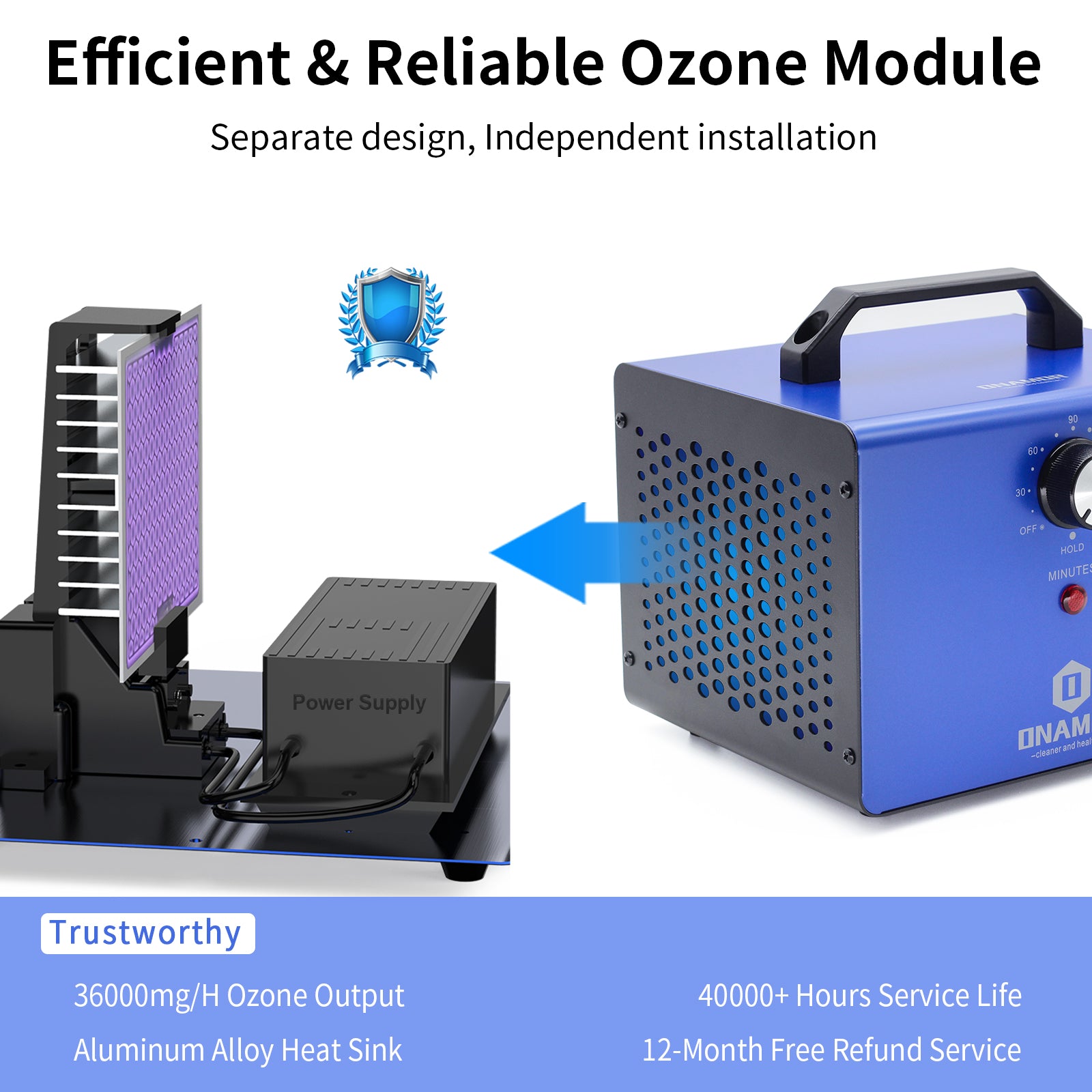 Ozone Generator Air Purifier Cleaner NM-008 36000mg/H