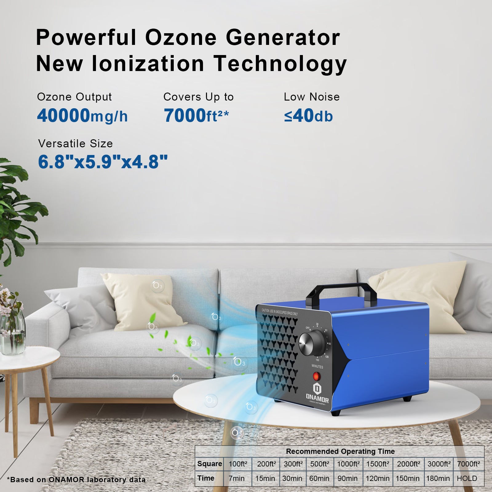 Ozone Generator Air Purifier Cleaner NM-009 45000mg/H