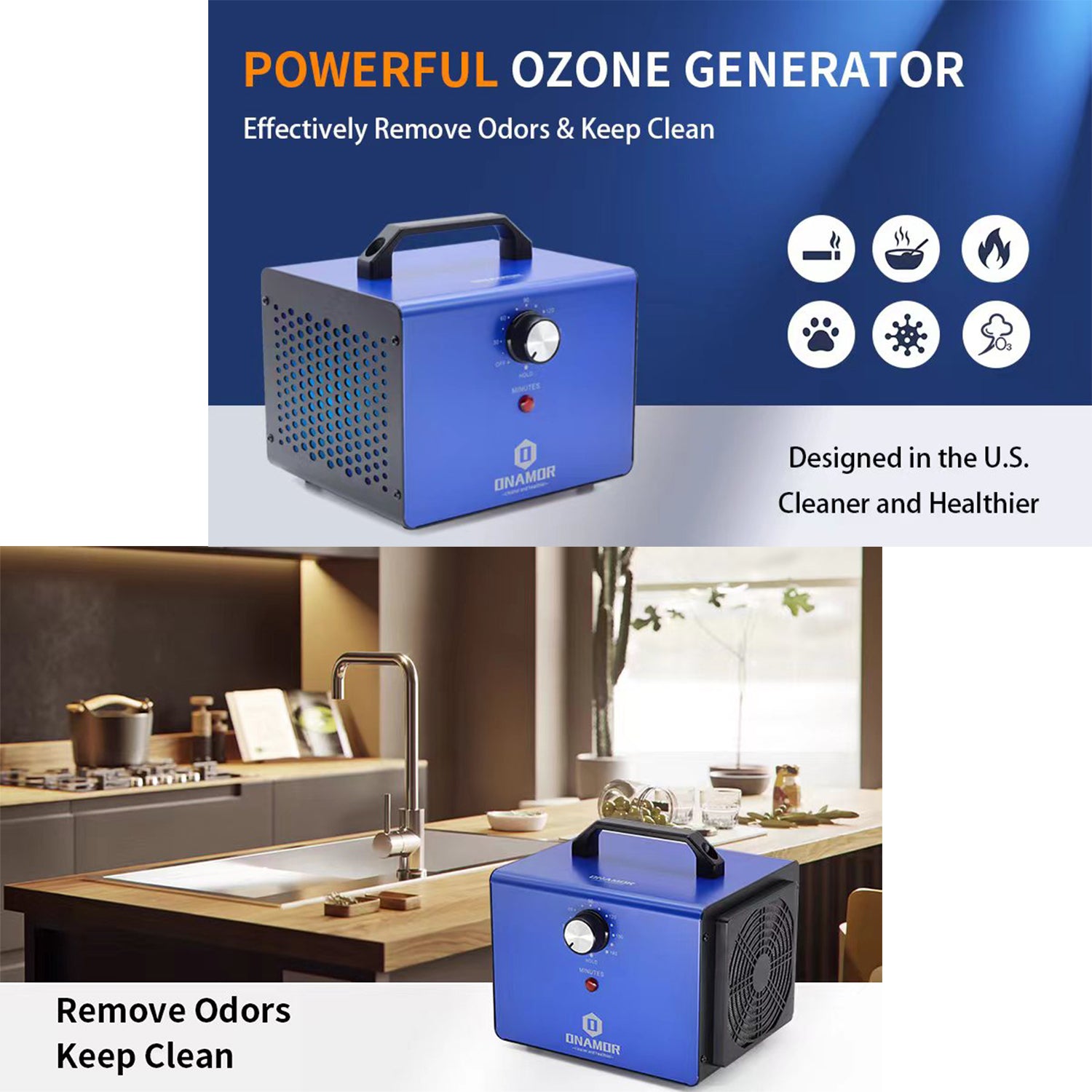 Ozone Generator Air Purifier Cleaner NM-008 36000mg/H